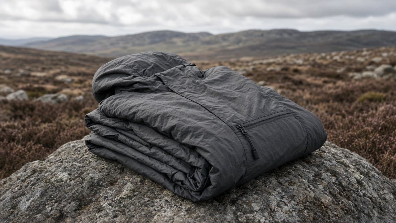 Capa cortaviento de brezal — Plano héroe en tablero de campo